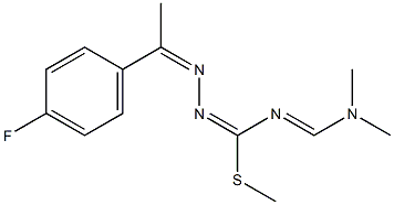 methyl N-[1-(4-fluorophenyl)ethylidene]-{[(dimethylamino)methylidene]amino}methanehydrazonothioate 结构式