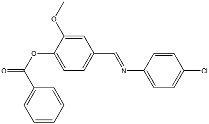 4-{[(4-chlorophenyl)imino]methyl}-2-methoxyphenyl benzoate 结构式