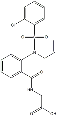 2-[(2-{allyl[(2-chlorophenyl)sulfonyl]amino}benzoyl)amino]acetic acid 结构式