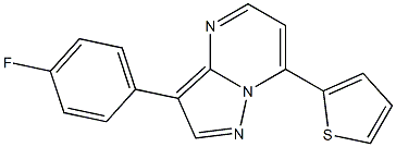 3-(4-fluorophenyl)-7-(2-thienyl)pyrazolo[1,5-a]pyrimidine 结构式