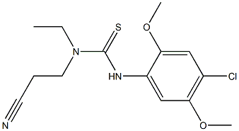 N'-(4-chloro-2,5-dimethoxyphenyl)-N-(2-cyanoethyl)-N-ethylthiourea 结构式