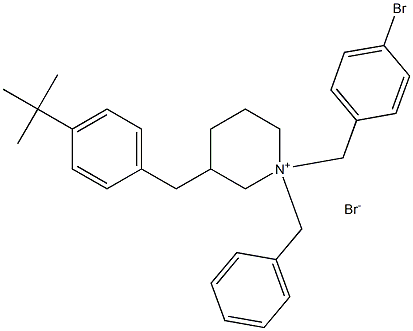 1-benzyl-1-(4-bromobenzyl)-3-[4-(tert-butyl)benzyl]piperidinium bromide 结构式
