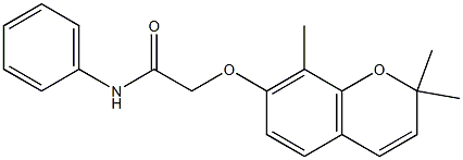 N1-phenyl-2-[(2,2,8-trimethyl-2H-chromen-7-yl)oxy]acetamide 结构式