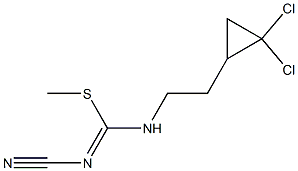 1,1-dichloro-2-(2-{[(cyanoimino)(methylthio)methyl]amino}ethyl)cyclopropane 结构式