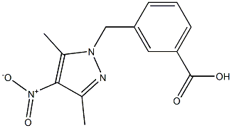 3-[(3,5-dimethyl-4-nitro-1H-pyrazol-1-yl)methyl]benzenecarboxylic acid 结构式