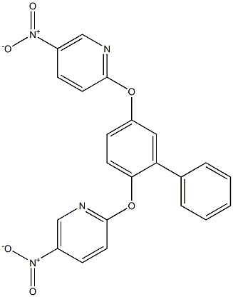 5-nitro-2-({5-[(5-nitropyridin-2-yl)oxy][1,1'-biphenyl]-2-yl}oxy)pyridine 结构式