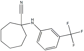 1-[3-(trifluoromethyl)anilino]cycloheptane-1-carbonitrile 结构式