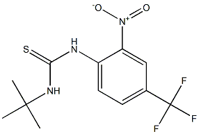 N-(tert-butyl)-N'-[2-nitro-4-(trifluoromethyl)phenyl]thiourea 结构式