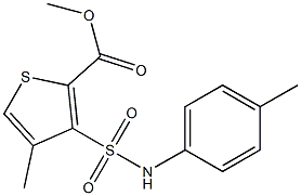 methyl 4-methyl-3-(4-toluidinosulfonyl)thiophene-2-carboxylate 结构式