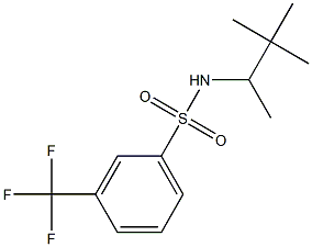 N1-(1,2,2-trimethylpropyl)-3-(trifluoromethyl)benzene-1-sulfonamide 结构式