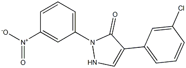 4-(3-chlorophenyl)-2-(3-nitrophenyl)-1,2-dihydro-3H-pyrazol-3-one 结构式