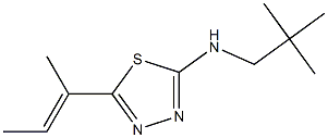 N2-neopentyl-5-(1-methylprop-1-enyl)-1,3,4-thiadiazol-2-amine 结构式