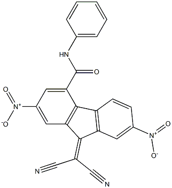 N4-phenyl-9-(dicyanomethylene)-2,7-dinitro-9H-4-fluorenecarboxamide 结构式