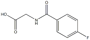 2-[(4-fluorobenzoyl)amino]acetic acid 结构式