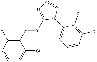 2-[(2-chloro-6-fluorobenzyl)thio]-1-(2,3-dichlorophenyl)-1H-imidazole 结构式