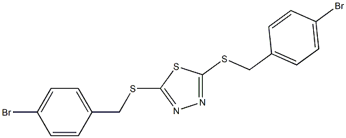 2,5-di[(4-bromobenzyl)thio]-1,3,4-thiadiazole 结构式