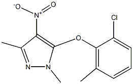 5-(2-chloro-6-methylphenoxy)-1,3-dimethyl-4-nitro-1H-pyrazole 结构式