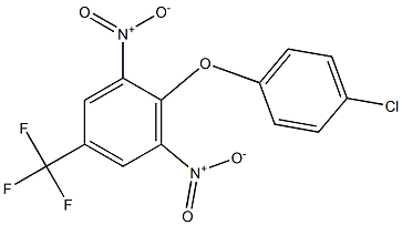 2-(4-chlorophenoxy)-1,3-dinitro-5-(trifluoromethyl)benzene 结构式