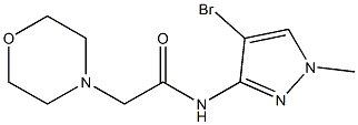 N-(4-bromo-1-methyl-1H-pyrazol-3-yl)-2-morpholinoacetamide 结构式