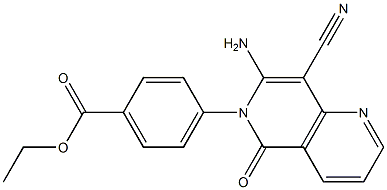 ethyl 4-[7-amino-8-cyano-5-oxo[1,6]naphthyridin-6(5H)-yl]benzenecarboxylate 结构式