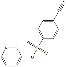 3-pyridyl 4-cyanobenzene-1-sulfonate 结构式