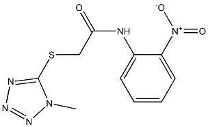 2-[(1-methyl-1H-1,2,3,4-tetraazol-5-yl)sulfanyl]-N-(2-nitrophenyl)acetamide 结构式