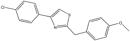 4-(4-chlorophenyl)-2-(4-methoxybenzyl)-1,3-thiazole 结构式