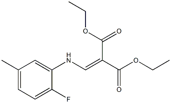 diethyl 2-[(2-fluoro-5-methylanilino)methylene]malonate 结构式