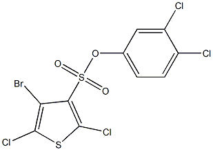 3,4-dichlorophenyl 4-bromo-2,5-dichlorothiophene-3-sulfonate 结构式