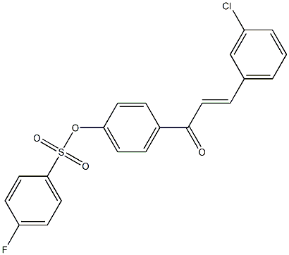 4-[(E)-3-(3-chlorophenyl)-2-propenoyl]phenyl 4-fluorobenzenesulfonate 结构式