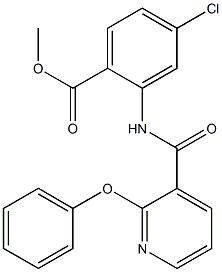 methyl 4-chloro-2-{[(2-phenoxy-3-pyridyl)carbonyl]amino}benzoate 结构式