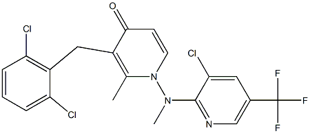 1-[[3-chloro-5-(trifluoromethyl)-2-pyridinyl](methyl)amino]-3-(2,6-dichlorobenzyl)-2-methyl-4(1H)-pyridinone 结构式