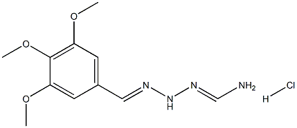 N'-(3,4,5-trimethoxybenzylidene)aminomethanehydrazonamide hydrochloride 结构式