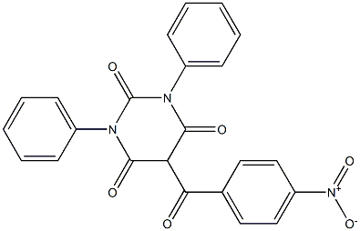 5-(4-nitrobenzoyl)-1,3-diphenylhexahydropyrimidine-2,4,6-trione 结构式