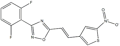 3-(2,6-difluorophenyl)-5-[2-(5-nitro-3-thienyl)vinyl]-1,2,4-oxadiazole 结构式