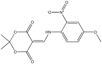 5-[(4-methoxy-2-nitroanilino)methylene]-2,2-dimethyl-1,3-dioxane-4,6-dione 结构式