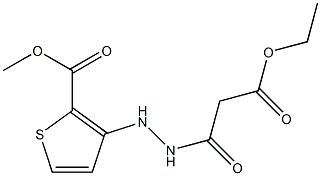 methyl 3-[2-(3-ethoxy-3-oxopropanoyl)hydrazino]thiophene-2-carboxylate 结构式