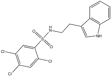 2,4,5-trichloro-N-[2-(1H-indol-3-yl)ethyl]benzenesulfonamide 结构式