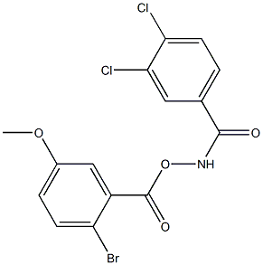 N-[(2-bromo-5-methoxybenzoyl)oxy]-3,4-dichlorobenzamide 结构式