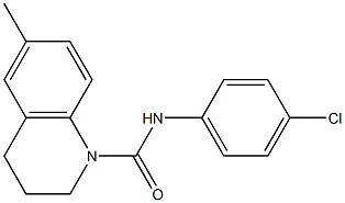 N-(4-chlorophenyl)-6-methyl-3,4-dihydro-1(2H)-quinolinecarboxamide 结构式