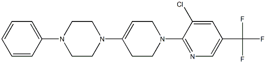 1-{1-[3-chloro-5-(trifluoromethyl)-2-pyridinyl]-1,2,3,6-tetrahydro-4-pyridinyl}-4-phenylpiperazine 结构式