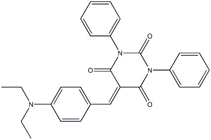 5-[4-(diethylamino)benzylidene]-1,3-diphenylhexahydropyrimidine-2,4,6-trione 结构式