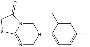 3-(2,4-dimethylphenyl)-3,4,6,7-tetrahydro-2H-[1,3,5]triazino[2,1-b][1,3]thiazol-6-one 结构式
