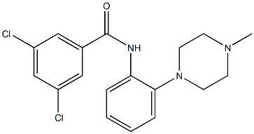 3,5-dichloro-N-[2-(4-methylpiperazino)phenyl]benzenecarboxamide 结构式