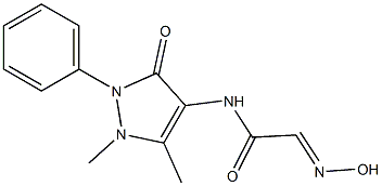N1-(1,5-dimethyl-3-oxo-2-phenyl-2,3-dihydro-1H-pyrazol-4-yl)-2-hydroxyiminoacetamide 结构式