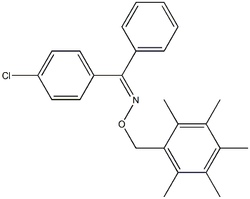 (4-chlorophenyl)(phenyl)methanone O-(2,3,4,5,6-pentamethylbenzyl)oxime 结构式