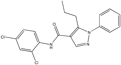 N4-(2,4-dichlorophenyl)-1-phenyl-5-propyl-1H-pyrazole-4-carboxamide 结构式