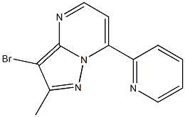 3-bromo-2-methyl-7-(2-pyridinyl)pyrazolo[1,5-a]pyrimidine 结构式