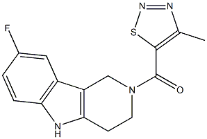 (8-fluoro-2,3,4,5-tetrahydro-1H-pyrido[4,3-b]indol-2-yl)(4-methyl-1,2,3-thiadiazol-5-yl)methanone 结构式