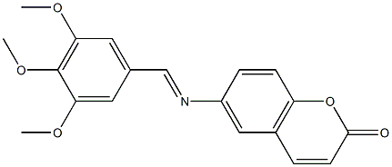 6-[(3,4,5-trimethoxybenzylidene)amino]-2H-chromen-2-one 结构式